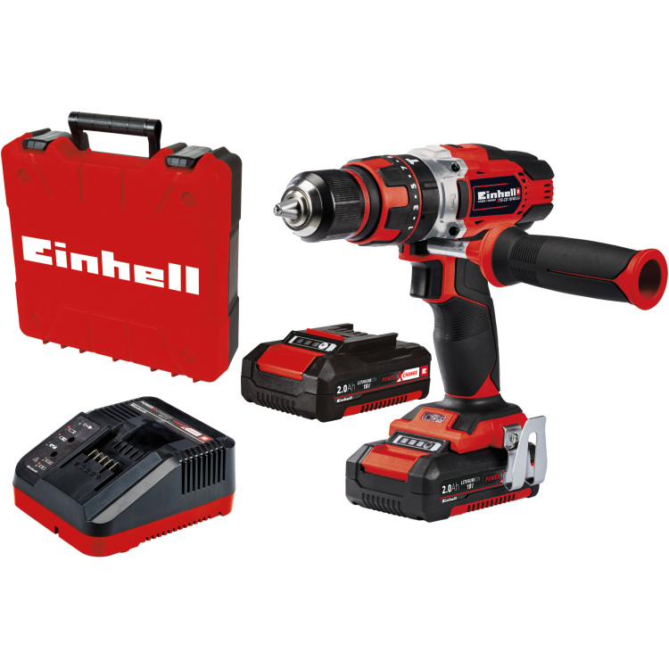 Einhell TE-CD 18/48 Li-i (2x2.0Ah) klopboormachine klopboorschroevendraaier Koffer, oplader en 2 accu's inbegrepen