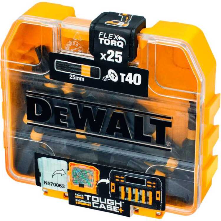 DEWALT EXTREME Schroefbit-Pack DT70559T, T40 bit 25 Stuks, in TIC TAC Box