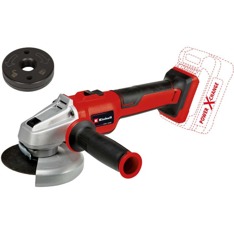 Einhell Axxio accu haakse slijper 18/115 Q BL Solo haakse slijper Accu en oplader niet inbegrepen