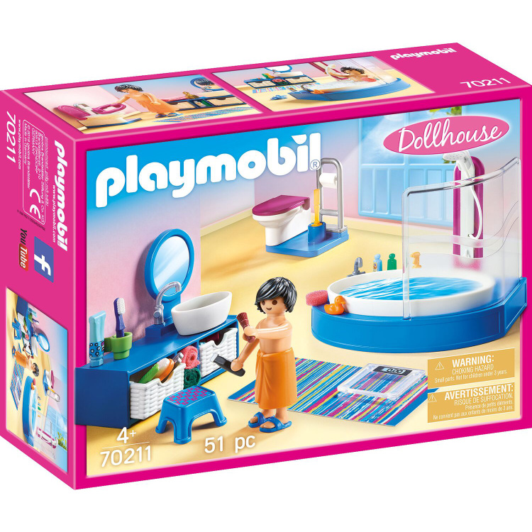 PLAYMOBIL Dollhouse - Badkamer met ligbad constructiespeelgoed 70211