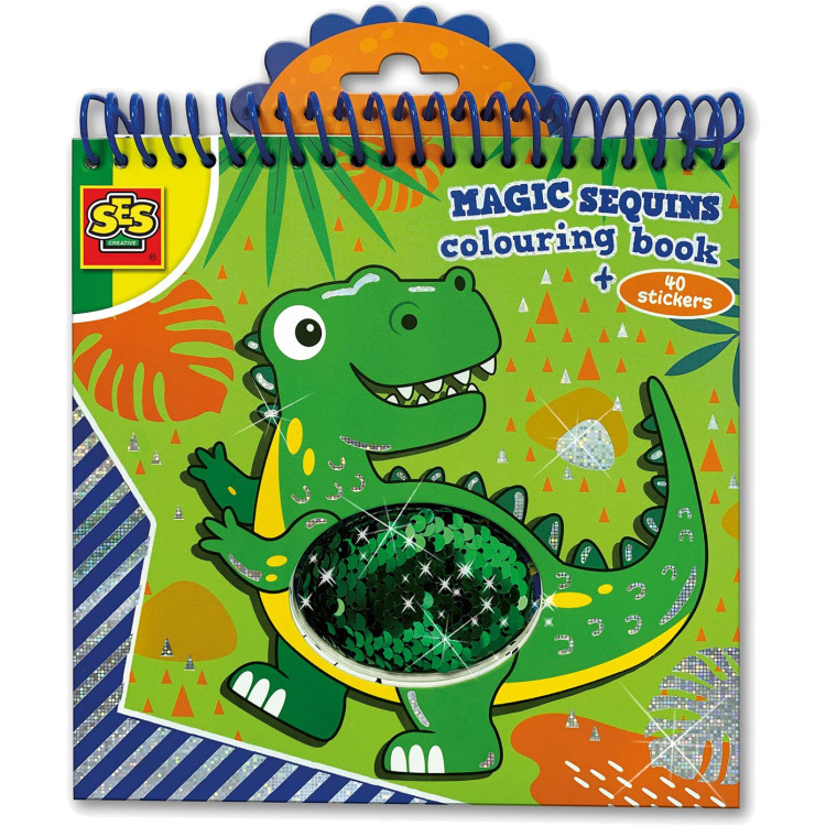 SES Creative Magic pailletten kleurboek (blauw/groen) kleurboek 00116
