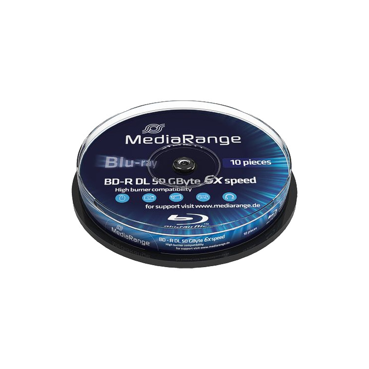 MediaRange BD-R 50 GB blu-ray media 6x, 10 stuks