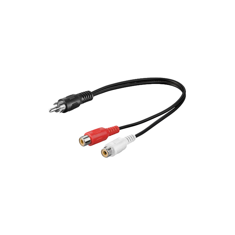 goobay 1x Tulp > 2x Tulp Y-Kabel kabel 0,15 meter