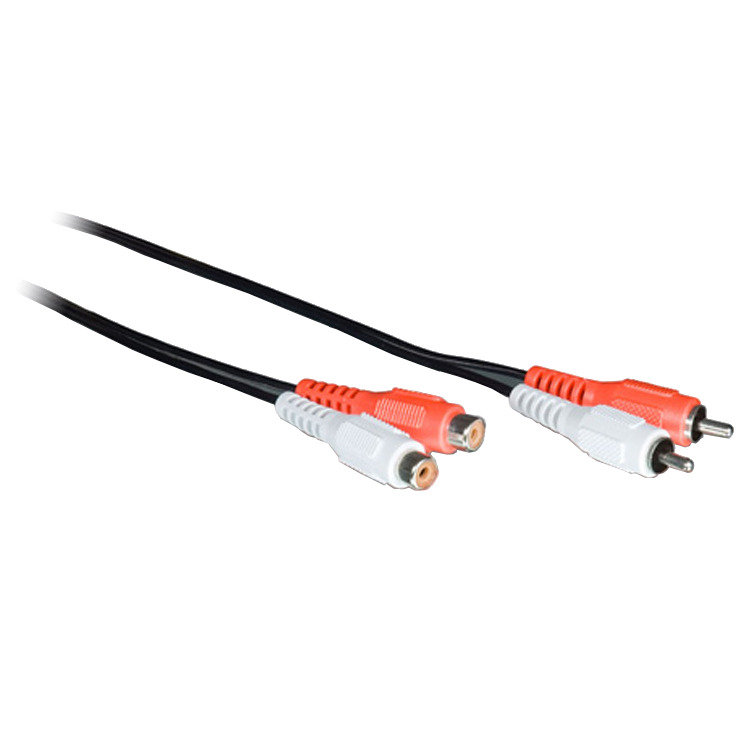 goobay 2x Tulp verlengkabel 5 meter, Stereo