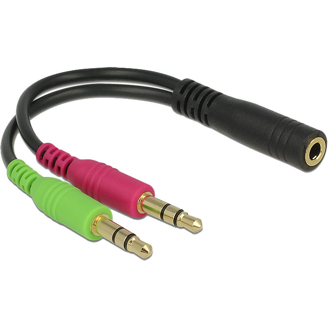 DeLOCK Headset Adapter splitterkabel 65459, 0,12 meter
