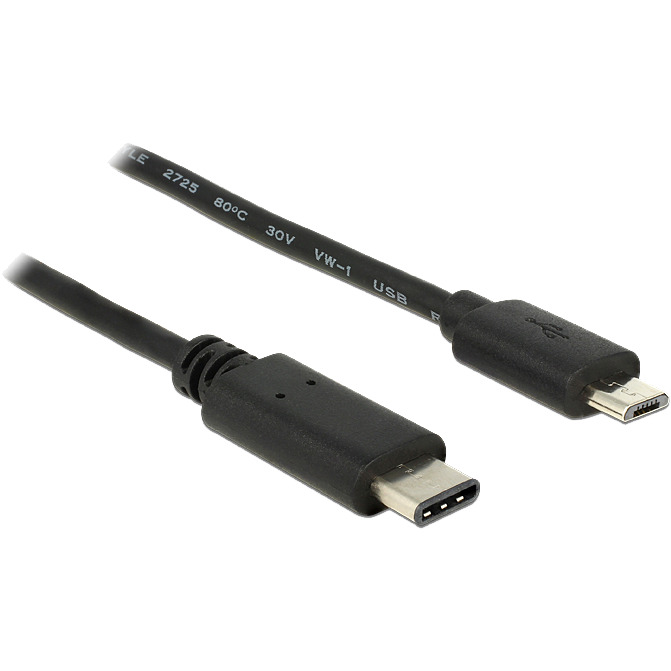 DeLOCK USB-C 2.0 > USB Micro-B kabel 1 meter