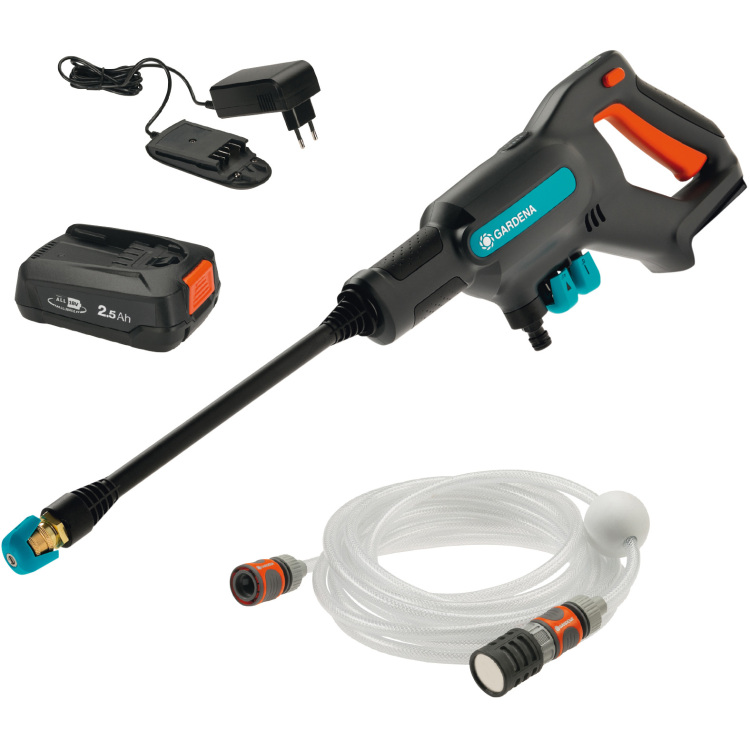 GARDENA AquaClean 24/18 V P4A kant-en-klare set drukreiniger 14800-20, Accu inbegrepen