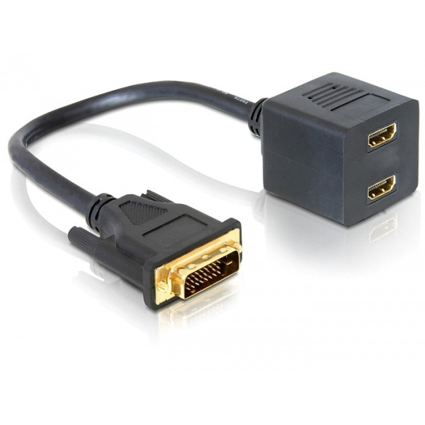DeLOCK Adapter DVI 25 - 2x HDMI adapter 65069