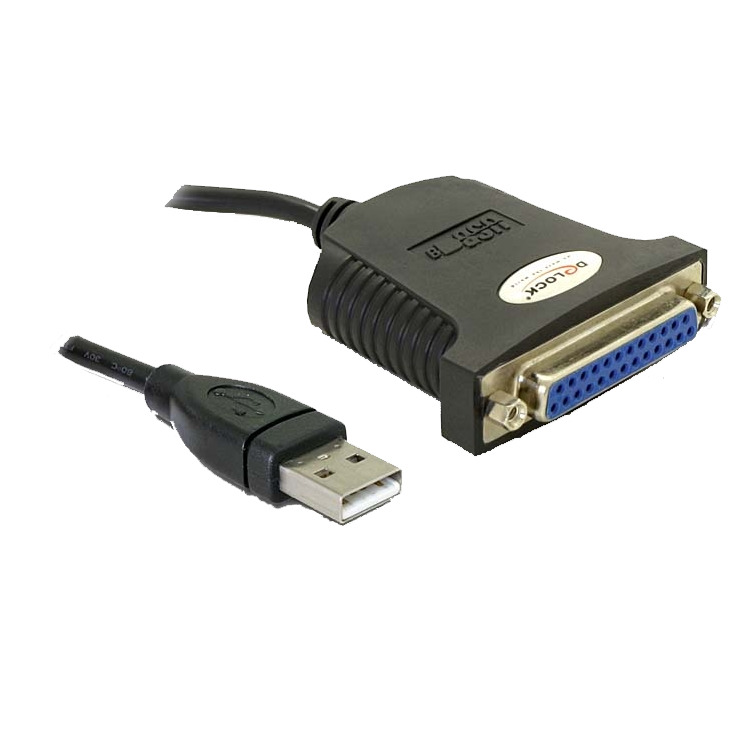 DeLOCK USB 1.1 op Parallel kabel 0,8 meter