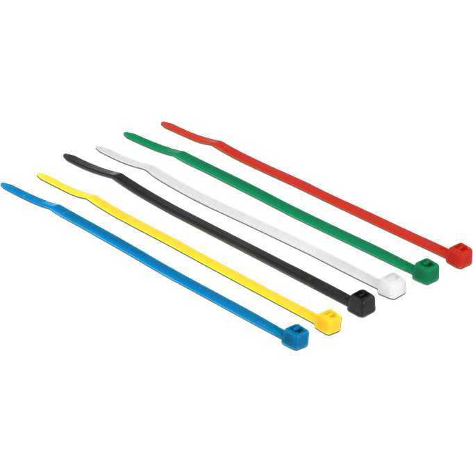 DeLOCK Kabelbinder 100x2,5mm kabelbinder Gekleurd, 100 stuks