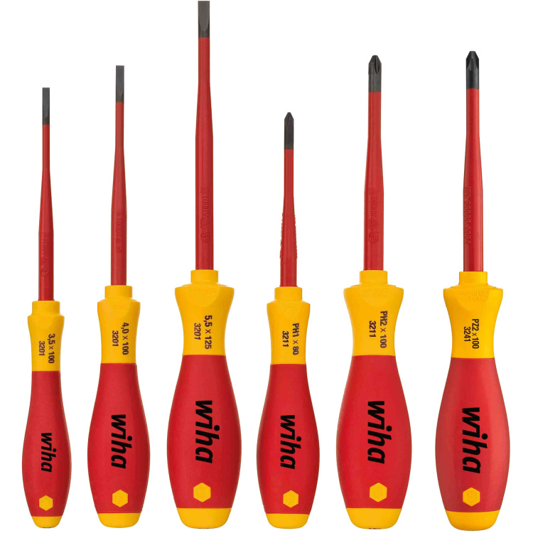 Wiha Schroevendraaierset SoftFinish electric slimFix schroevendraaier 6-delig
