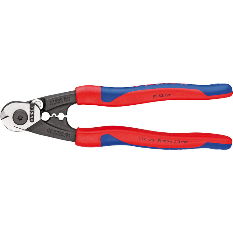 KNIPEX Staaldraadschaar met bevestigingshaak 95 62 190 kniptang