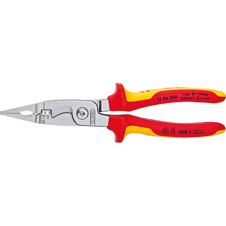 KNIPEX Elektro installatietang VDE 1386200 tang