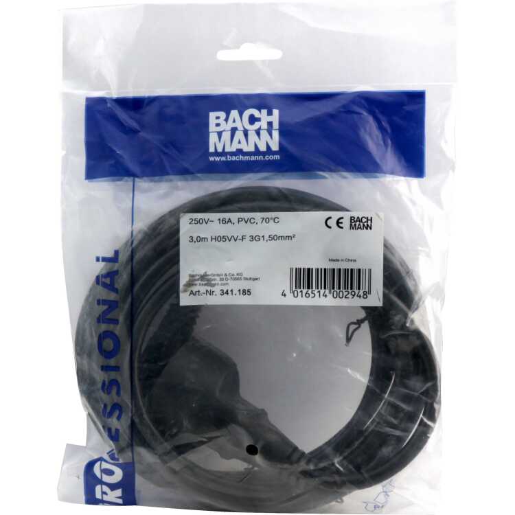Bachmann Verlengkabel 3-polig 341.185 verlengkabel 3 meter