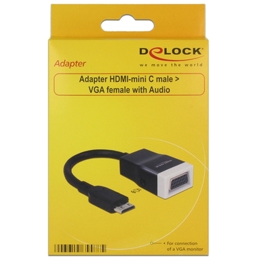 DeLOCK HDMI-mini C > VGA adapter 0,15 meter