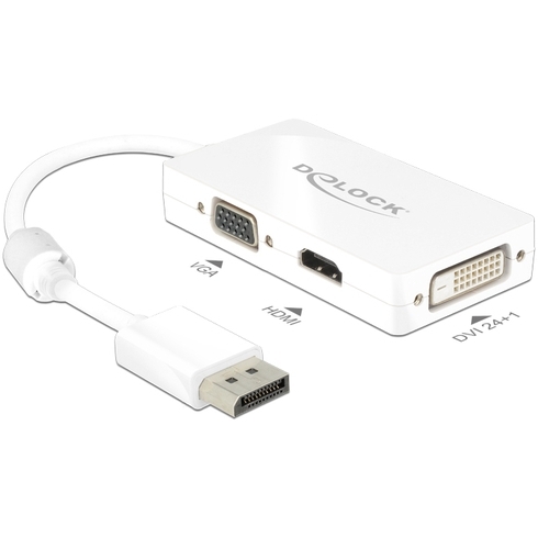 DeLOCK DisplayPort > VGA/HDMI/DVI adapter 0,16 meter