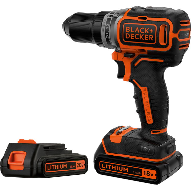 BLACK+DECKER Accu schroefboormachine BL186K1B2 schroeftol Koffer, 2 accu's en oplader inbegrepen