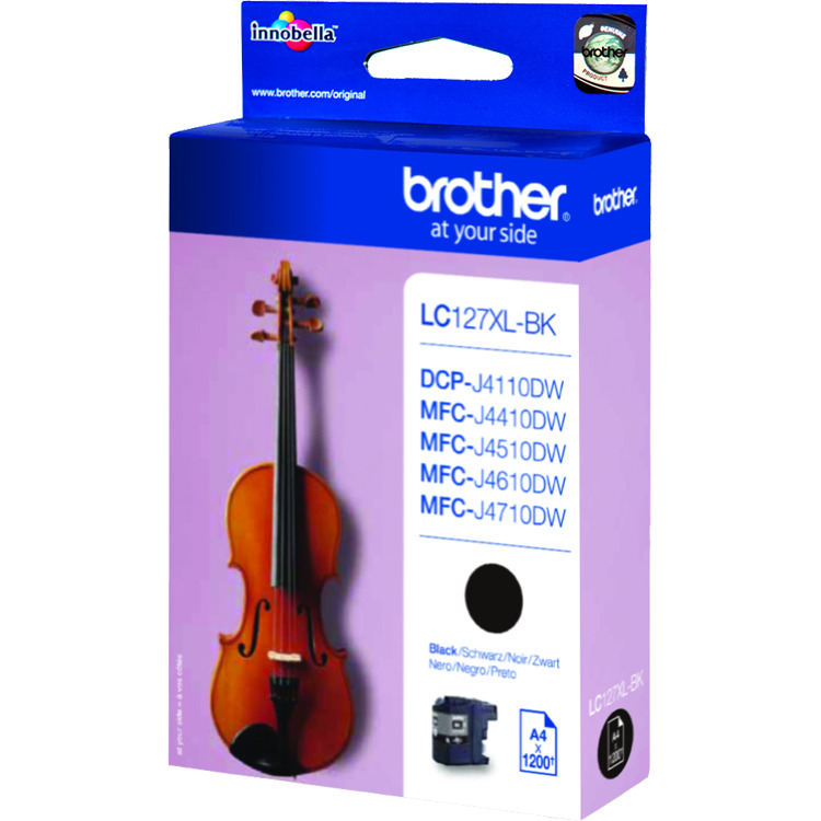 Brother Inkt LC-127XLBK inkt Zwart