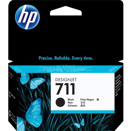 HP 711 zwarte inktcartridge, 38 ml (CZ129A) inkt