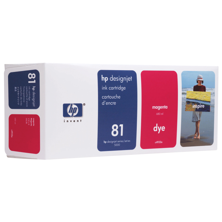 HP 81 Inktcartridge inkt 51604A, Zwart