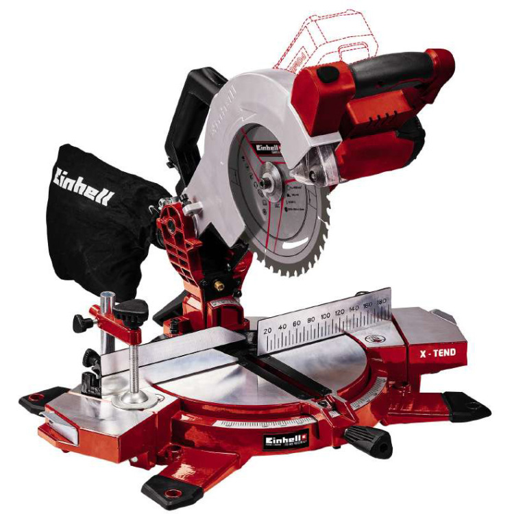Einhell Accu Kap & verstekzaag TE-MS 18/210 Li-Solo afkort- en verstekzaag Accu en oplader niet inbegrepen