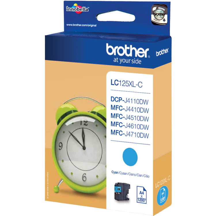 Brother Inkt LC-125XLC inkt Cyaan