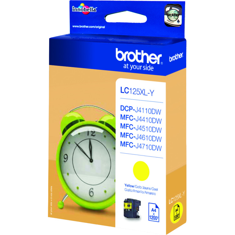 Brother Inkt LC-125XLY inkt Geel
