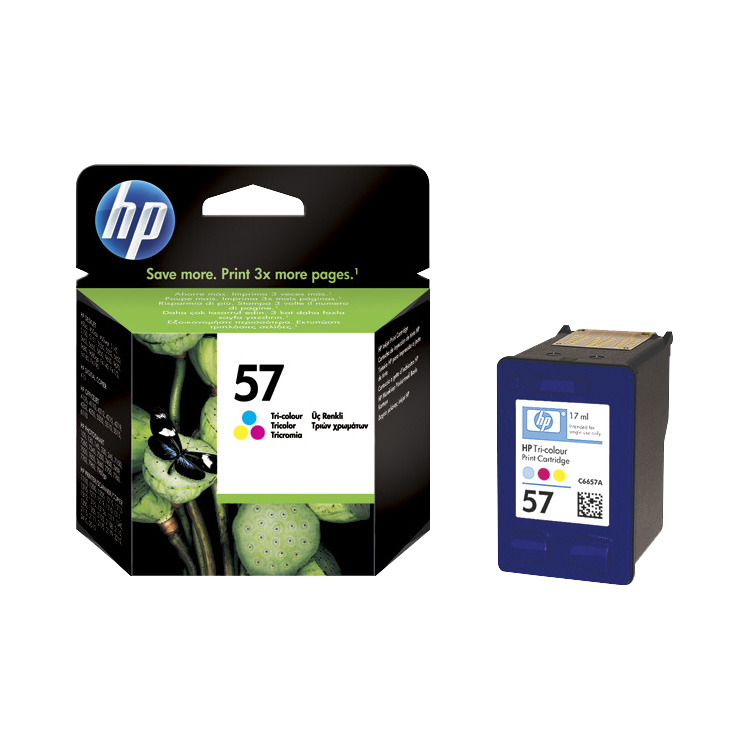 HP 57 Kleur Inktcartridge inkt C6657AE, 3-kleurig (Cyaan, Magenta, Geel)