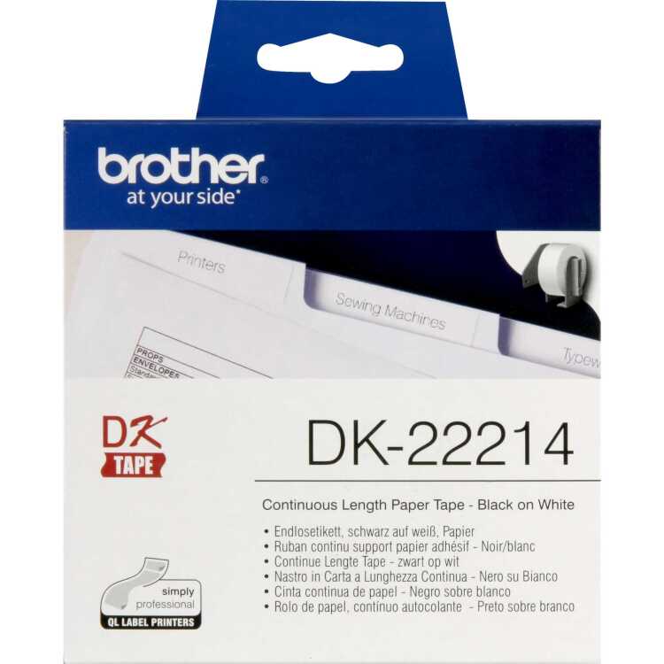Brother Originele DK-22214 doorlopende labelrol - papier printlint breedte 12 mm