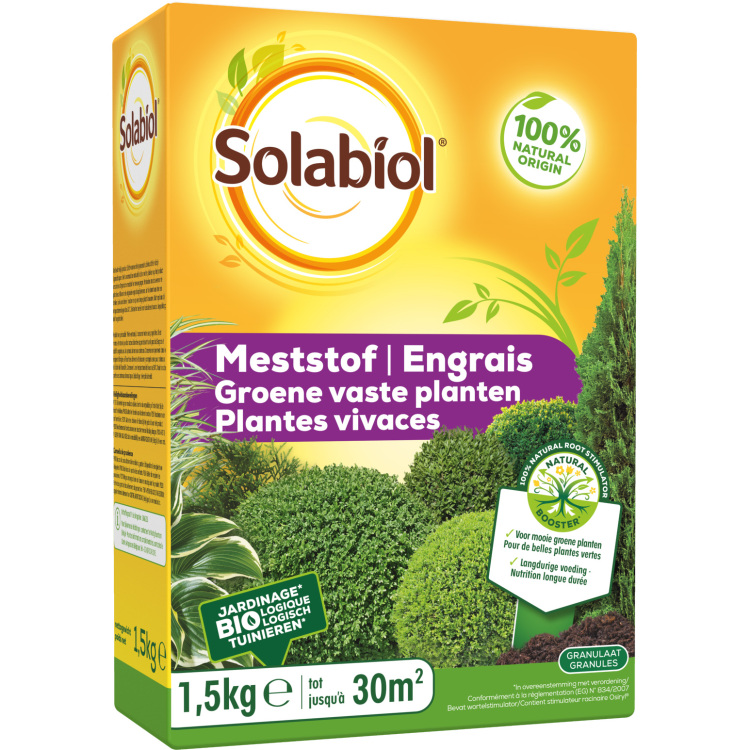 SBM Life Science Solabiol Meststof groene vaste planten, 1,5 kg meststof Tot 30 m²