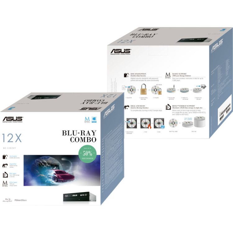 ASUS BC-12D2HT Silent blu-ray combo M-DISC