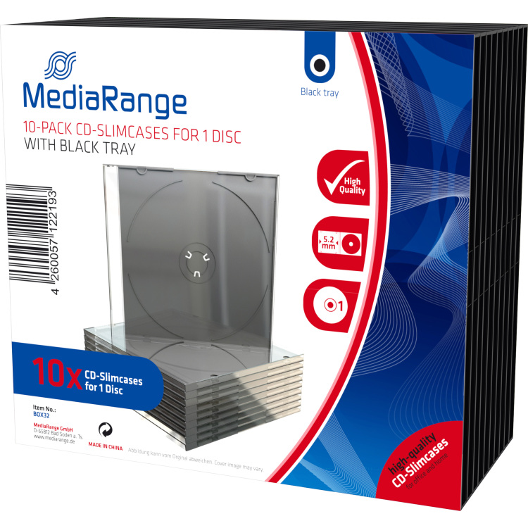 MediaRange BOX32 sleeve 10 Stuks, voor DVD/CD