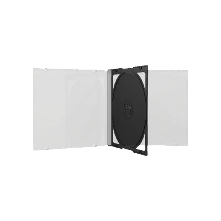 MediaRange Jewelcase Double black tray sleeve 100 stuks
