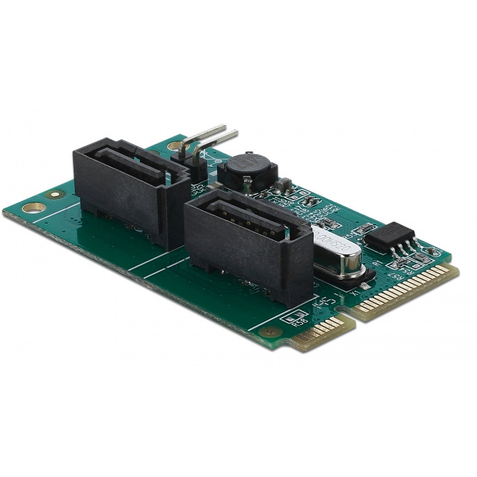 DeLOCK Mini PCIe Converter naar 2xSATA met RAID converter
