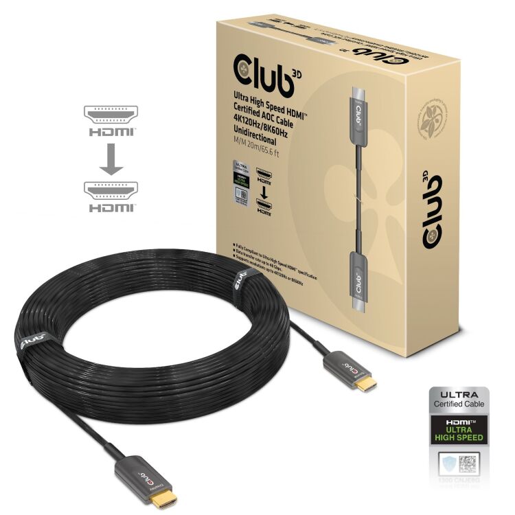Club 3D High Speed HDMI AOC kabel 20 meter