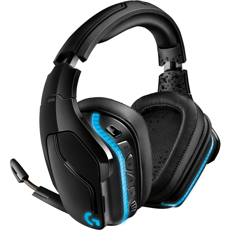 Logitech G935 Wireless 7.1 Surround Sound LIGHTSYNC gaming headset Pc, PlayStation 4, Xbox One, Nintendo Switch
