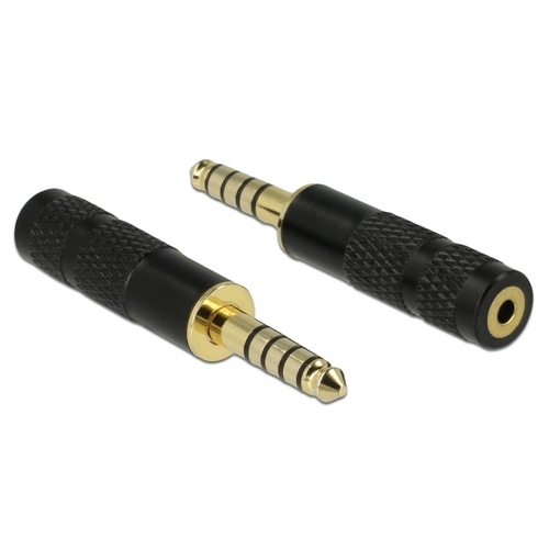 DeLOCK 5-pins stereo 4,4 mm male jack naar 4-pins stereo 2,5 mm female jack adapter adapter