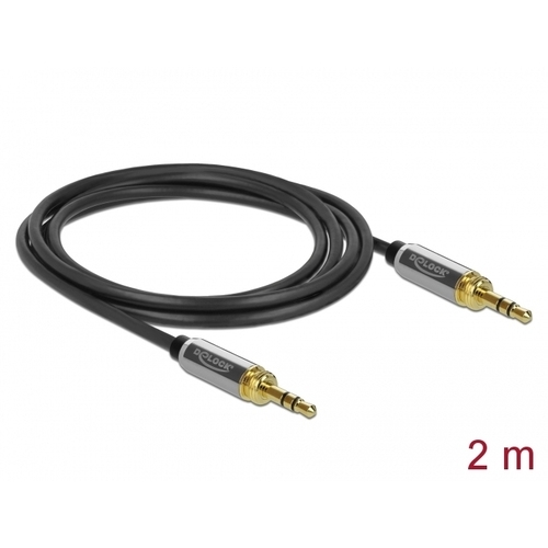 DeLOCK Stereokabel 3,5 mm 3 Pin-stekker > 3,5 mm 3 Pin-stekker kabel 2 meter