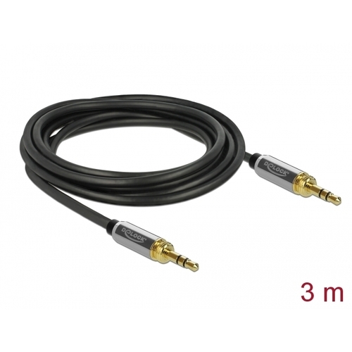 DeLOCK Stereokabel 3,5 mm 3 Pin-stekker > 3,5 mm 3 Pin-stekker kabel 3 meter