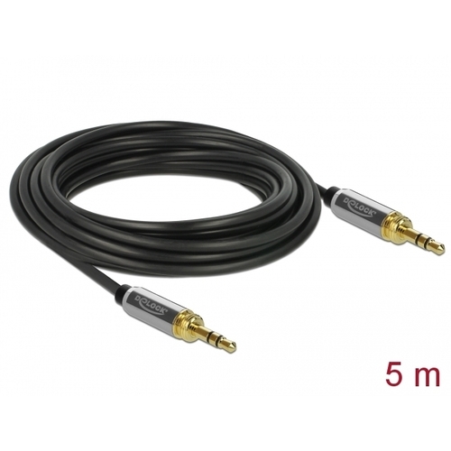 DeLOCK Stereokabel 3,5 mm 3 Pin-stekker > 3,5 mm 3 Pin-stekker kabel 5 meter