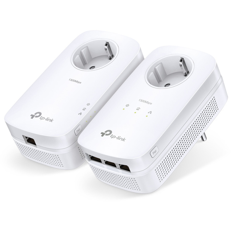 TP-Link TL-PA8033P KIT AV1300 3-poorts Gigabit Passthrough Powerline Starterskit powerline