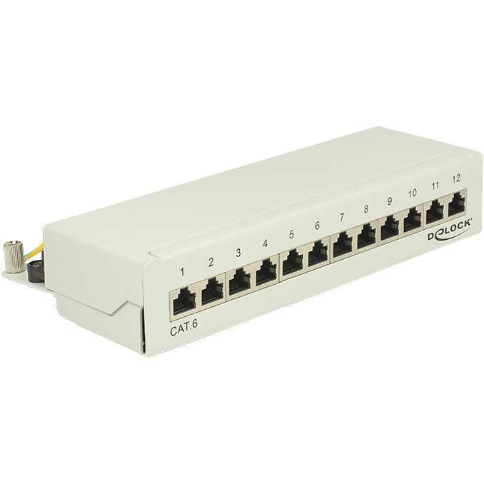 DeLOCK Desktop patchpaneel 12 Port Cat.6 patchpaneel