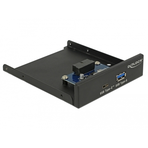DeLOCK 3.5" USB 3.1 Gen 1 Voorpaneel 1x USB Type-C + 1x USB Typ-A voorpaneel
