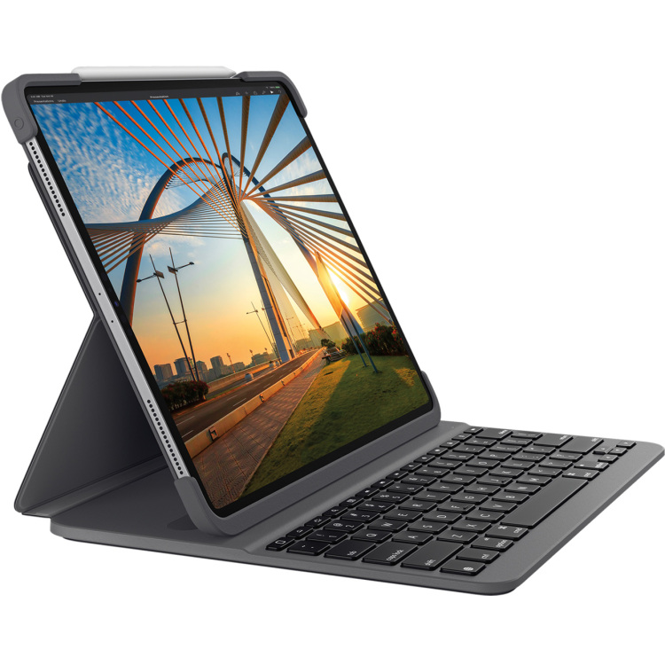 Logitech Slim Folio Pro for iPad Pro 11-inch (1st and 2nd gen) tablethoes QWERTY - UK layout