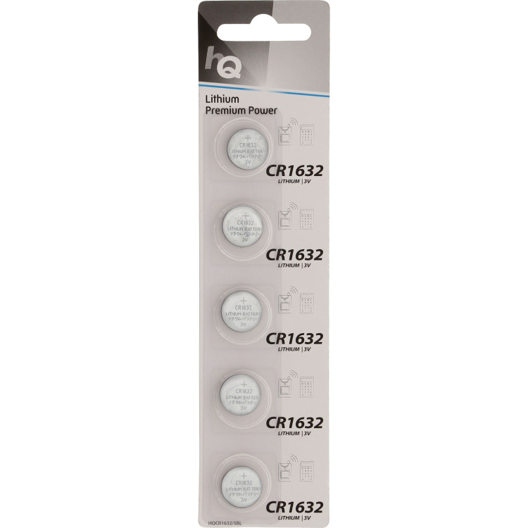 Diverse Lithium knoopcel CR1632-batterij 3 V, 5 stuks batterij