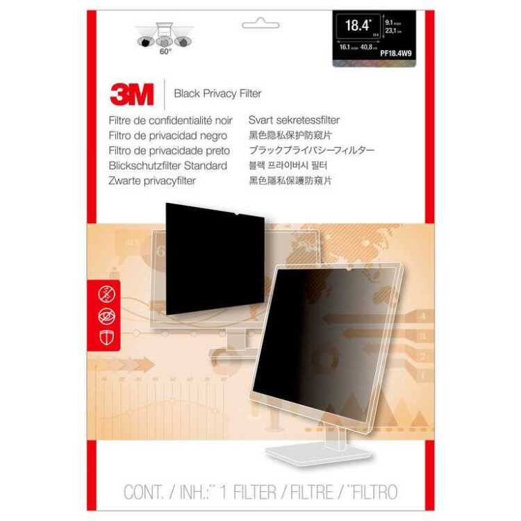 3M Privacy Filter Standaard inkijkbeveiliging 18,4" breedbeeldmonitor