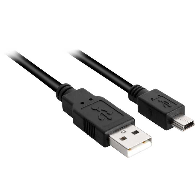 Sharkoon USB-A 2.0 > Mini USB-B kabel 2 meter, Dubbele afscherming