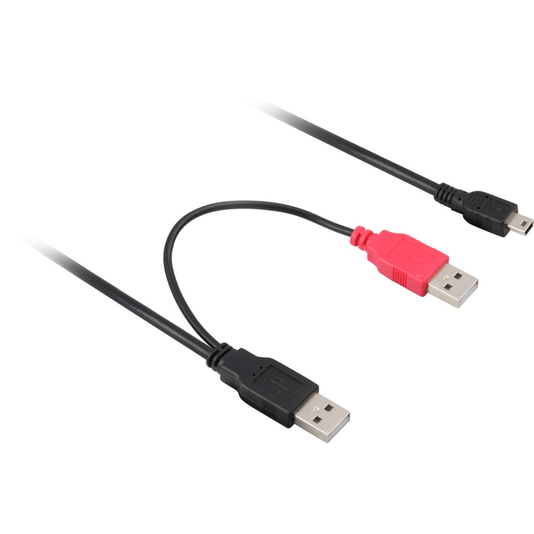 DeLOCK 2x USB-A 2.0 male > USB mini 5-Pin splitterkabel 1 meter