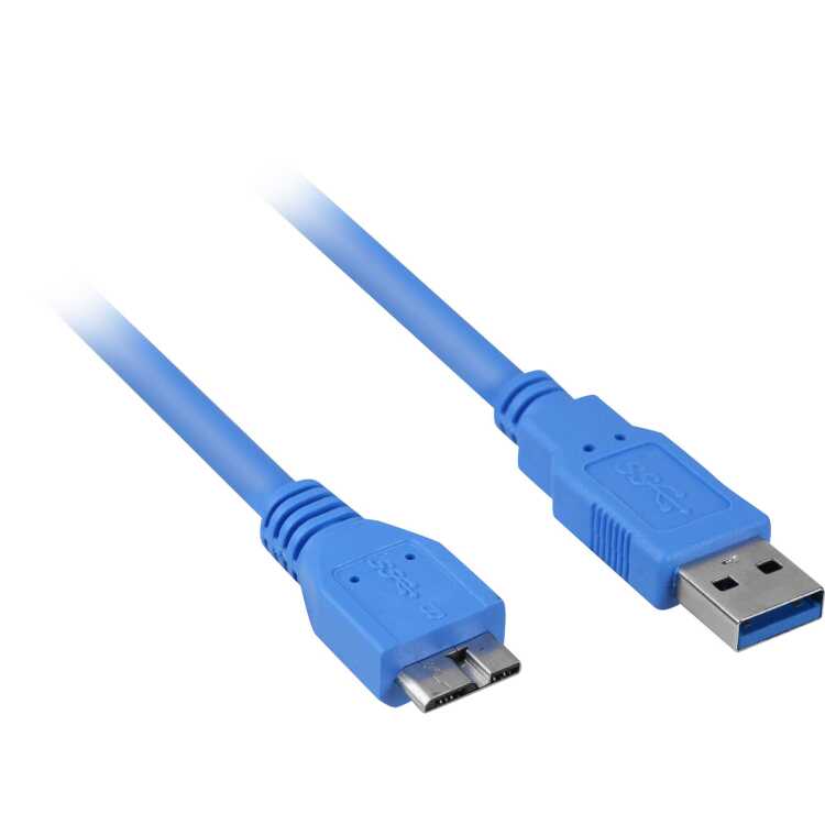 Sharkoon USB-A 3.0 naar Micro-USB-B 3.0 kabel 1 meter