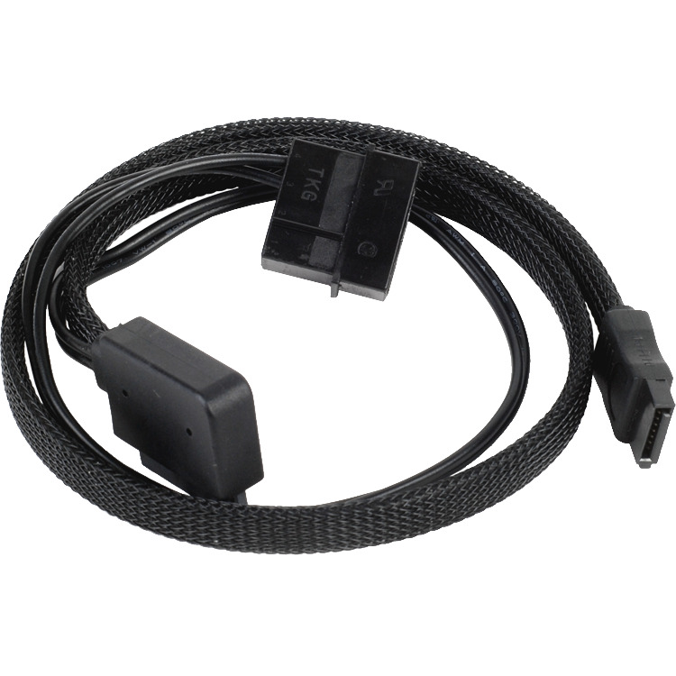 SilverStone Slim SATA 2-in-1 Datakabel + Stroomadapter adapter CP10